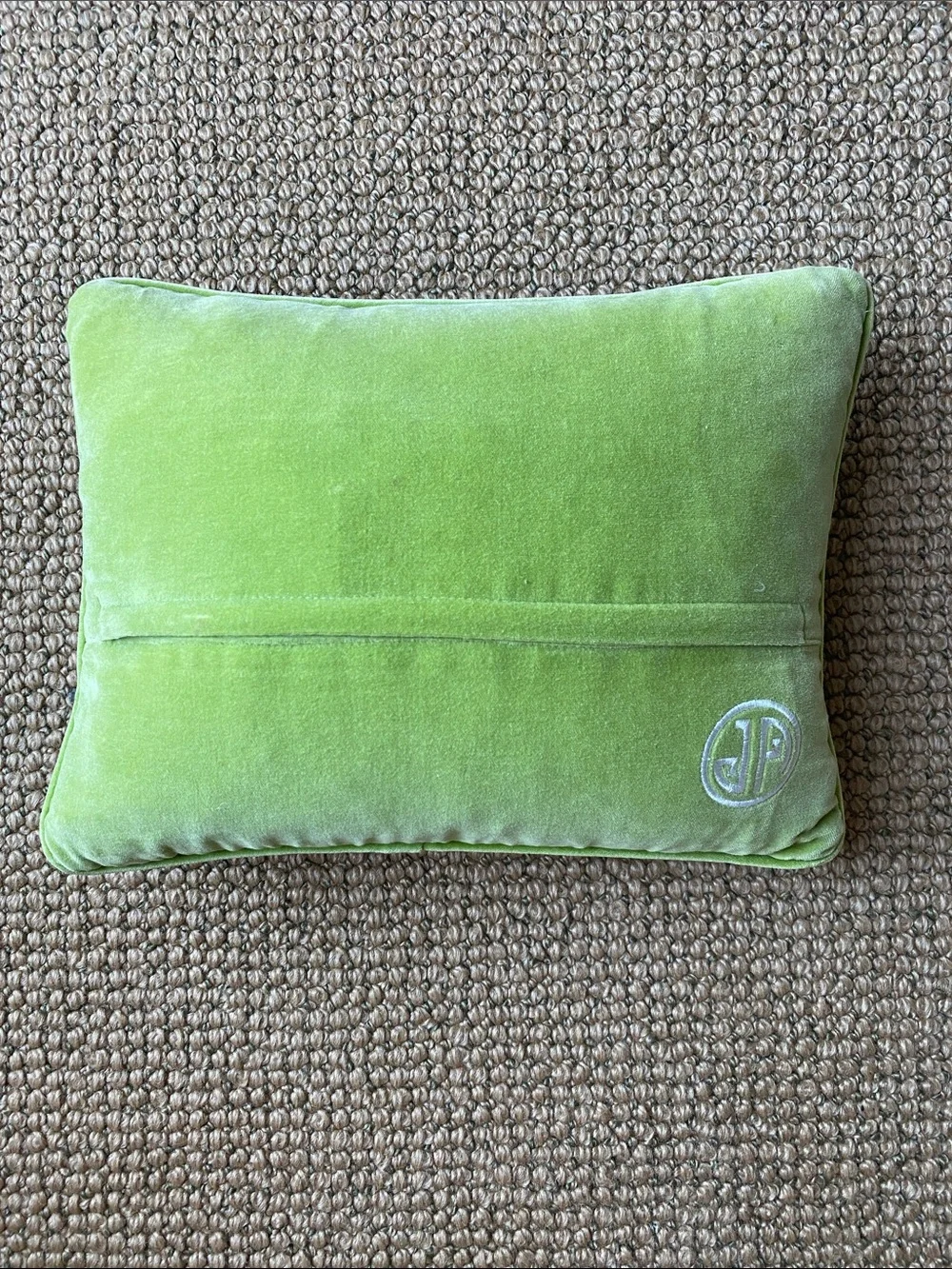 Jonathan Adler Monte Carlo Embroidered Needlepoint Pillow -rare